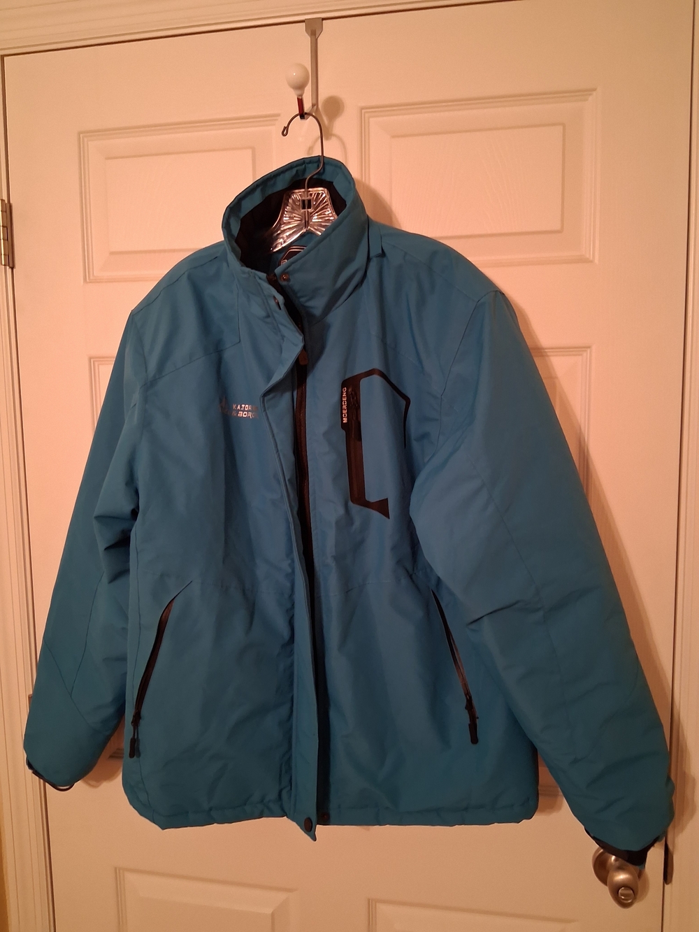 Teal Blue Insulated Ski Jacket Waterproof Weathergear-